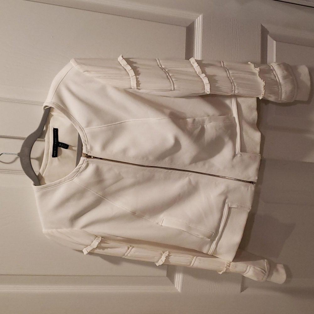 White House Black Market Cream Bomber